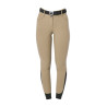 Calça de equitação feminina Equestro com grip nos joelhos de cintura alta - Incenso