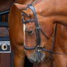 Bridão com noseband ergonómico Shires Velociti Rapida - Havana