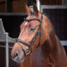 Bridão com focinheira francesa elevada acolchoada Elite Shires Velociti Lusso - Preto