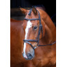 Bridão com noseband francês elevado acolchoado Shires Velociti Rapida - Havana