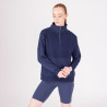 Camisola React Shires Aubrion com fecho de um quarto zip - Meia-noite