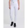 Calça de equitação LeMieux com joelheiras de silicone Brilliance feminina - Branco