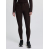 Calça de equitação LeMieux com joelheiras de silicone Brilliance feminina - Espresso