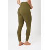 Legging de equitação térmico sem costuras Horze Melissa feminino - Verde pinho