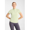 T-shirt de treino Horze Emmie feminino cooling de manga curta - Verde celadon