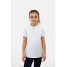 T-shirt de treino Horze Mina Jovem Cavaleiro - Branco / azul turquesa