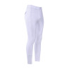 Calças de equitação Euro-Star Camelio com grip nos joelhos para homem - Branco