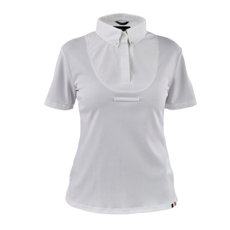 Blusa com laço de lavallière de mangas curtas jovem cavaleiro Shires Aubrion