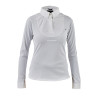 Camisa com laço de lavallière de mangas compridas para jovem cavaleiro Shires Aubrion - Branco