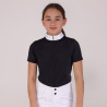 Camisa de competição Optima LX jovem cavaleiro Shires Aubrion - Preto