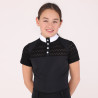 Camisa de concurso Optima Vx jovem cavaleiro Shires Aubrion - Preto