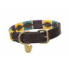 Coleira para cão Drover Polo Shires Digby & Fox - Amarelo / verde-escuro / roxo