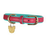 Coleira para cão em couro acolchoado Shires Digby & Fox - Rosa