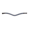 Frontal com strass azul Shires Velociti Gara - Preto