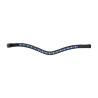 Frontal com strass azul Shires Velociti Gara - Castanho