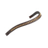 Frontal largo com strass Shires Velociti Gara - Castanho / dourado