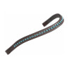 Frontal largo com strass Shires Velociti Gara - Castanho / verde