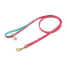 Trela para cão em couro acolchoado Shires Digby & Fox - Rosa