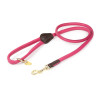 Trela para cão em couro redondo Shires Digby & Fox - Rosa
