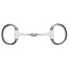 Mordedor oliva com anel plano, dupla rutura EquiKind Softie Shires - Aço