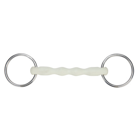 Mordedor de argolas soltas com cano curvo EquiKind Softie Shires