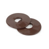 Rondelas de mordedor em silicone Shires - Castanho