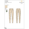 Legging feminino Equestro de cintura alta com passantes para cinto - Calçamento de paralelepípedos