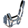 Cabeçada com shank Equithème Coco - Azul