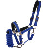 Cabeçada com shank Equithème Coco - Azul royal