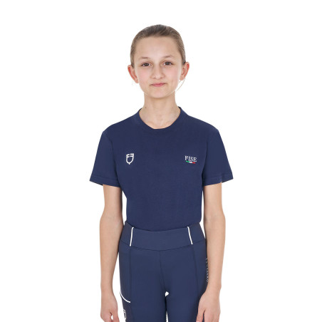 T-shirt unissex infantil corte slim Equestro X Fise