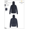 Moletom técnico feminino com capuz e inserções em micro mesh - Blazer marinho