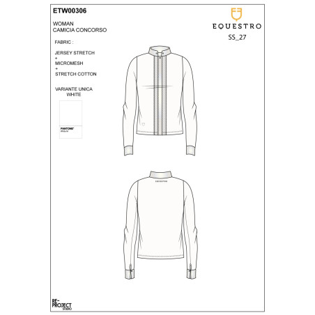 Polo de concurso feminino em estilo camisa