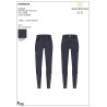 Calças femininas full grip de cintura alta com logótipo em strass - Blazer marinho