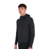 Camisola técnica masculina com capuz e inserções em micromalha - Preto