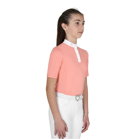 Polo de concurso infantil slim fit com botões