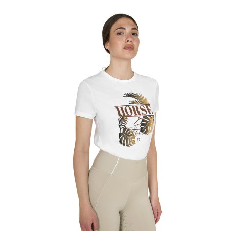 Camiseta feminina Horse Palm em algodão