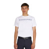 T-shirt básica masculina com inscrição no peito - Branco