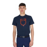 T-shirt básica homem com logótipo brilhante - Marinho / marinho