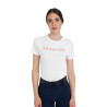 T-shirt feminina Strass em algodão - Branco