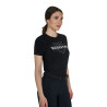 T-shirt feminina Elegant em algodão - Preto