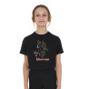 T-shirt infantil Time to Blossom em algodão - Preto