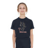 T-shirt infantil Time to Blossom em algodão - Marinho