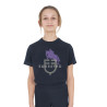 T-shirt infantil unissex Horse Jump Glossy em algodão - Marinho