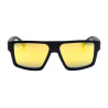 Óculos de sol esportivos polarizados modelo Sunniva - Preto fosco / revo dourado