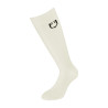Meia técnica unissex Basic light - Branco antigo / preto