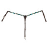 Pechera ocidental em óleo com contas Navajo SKY - Castanho escuro