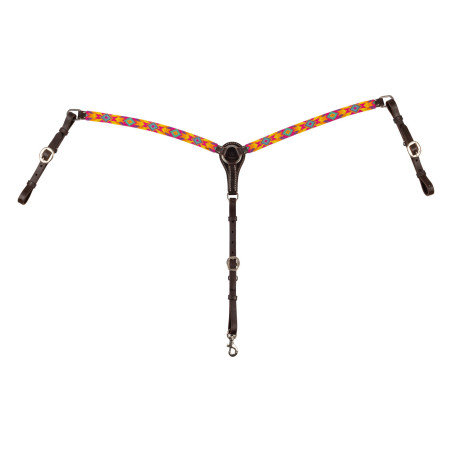 Peitoral Western com contas multicoloridas