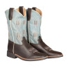 Botas Arrow Western para crianças - Castanho / azul céu