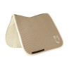 Manta de dressage Equestro acolchoada Wave em tecido técnico - Oxford tan / branco antigo