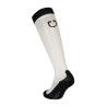 Meias unissexo Equestro Basic em tecido técnico - Branco antigo / preto